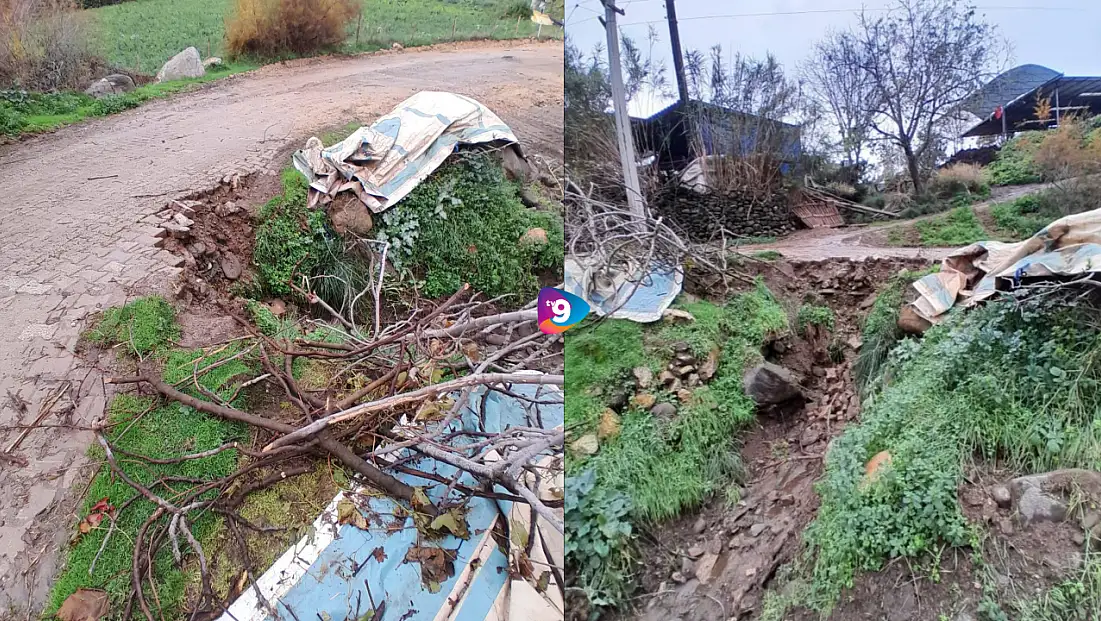 KARABAĞ MAHALLESİ’NDE YOL ÇÖKTÜ, MAHALLE SAKİNLERİ ÇÖZÜM BEKLİYOR
