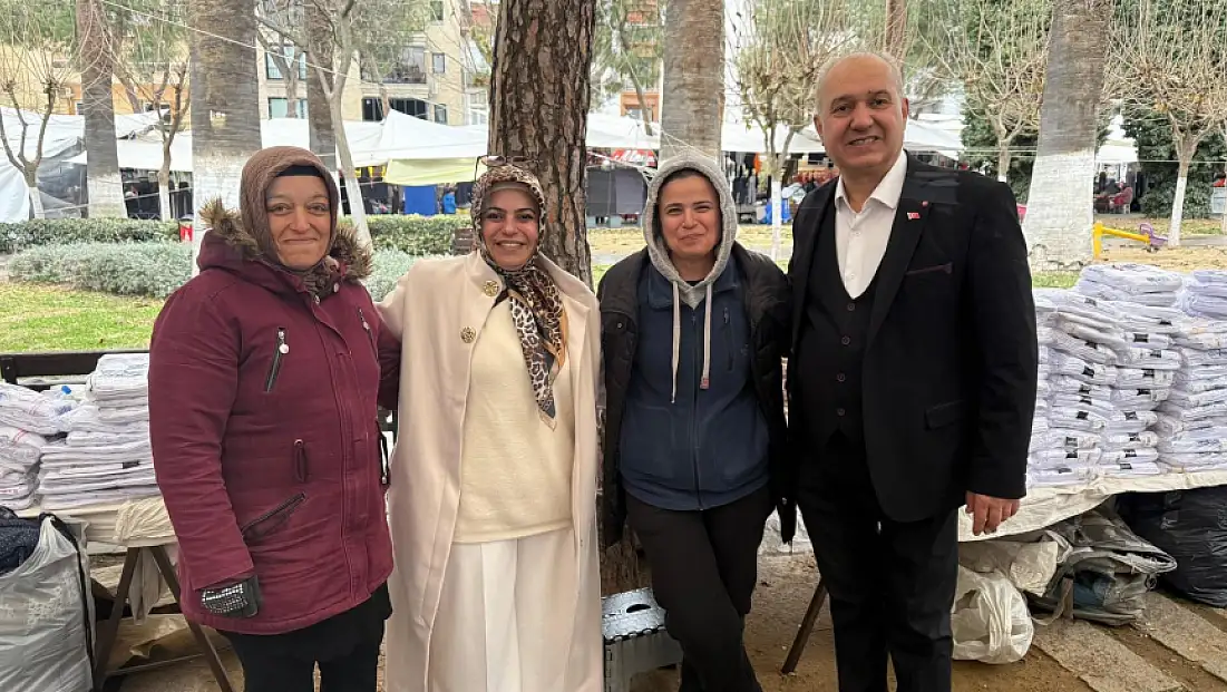 ÖDEMİŞ TERZİLER ODASI BAŞKANI HÜSEYİN DÖNER PAZAR ESNAFINI ZİYARET ETTİ