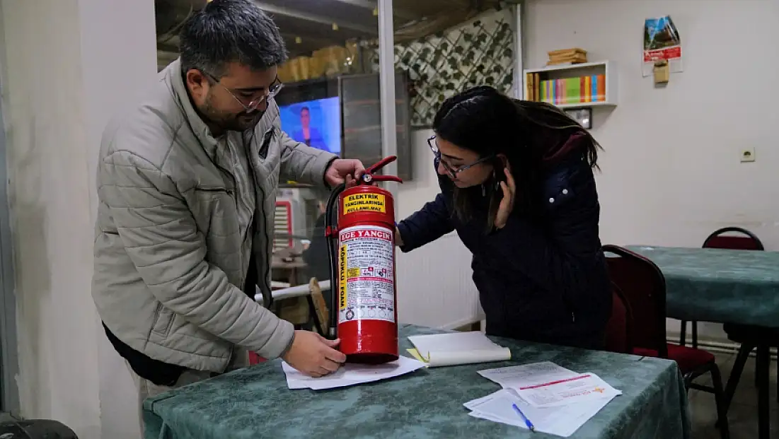 TİRE BELEDİYESİ'NDEN YANGIN TÜPÜ DENETİMİ