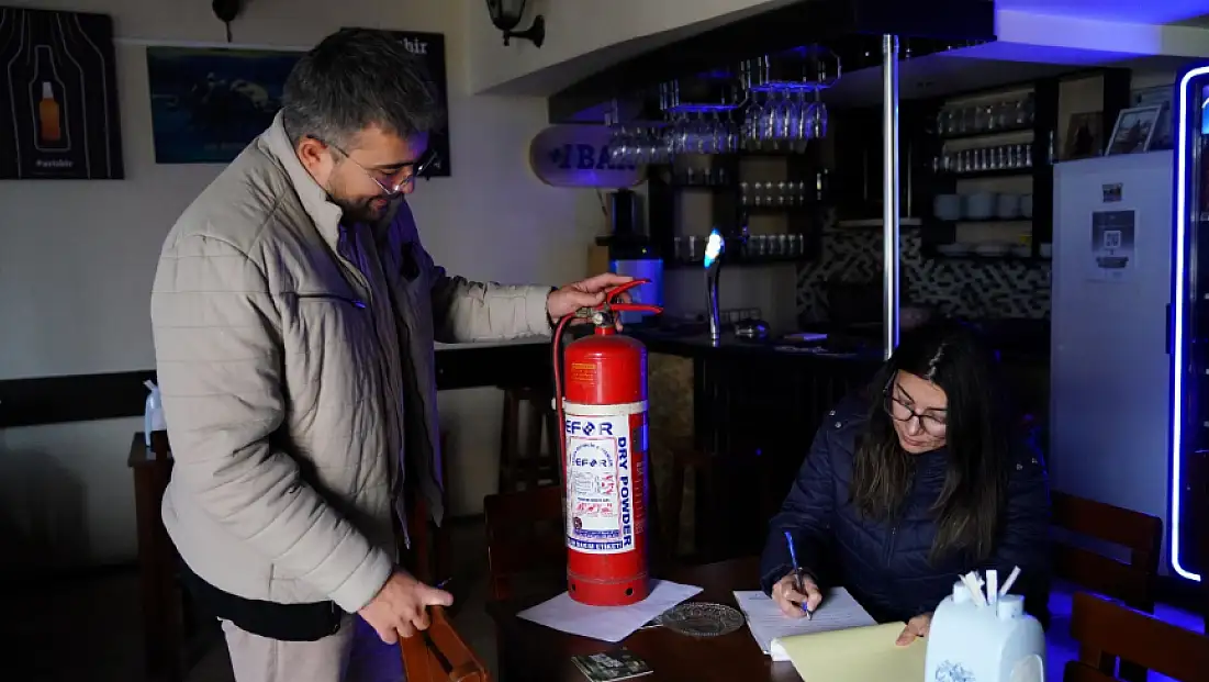 TİRE’DE İŞYERLERİNE YANGIN GÜVENLİĞİ DENETİMİ