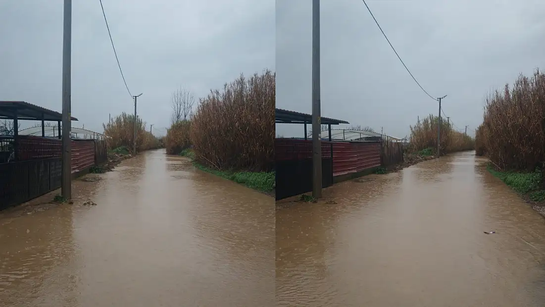 ÖDEMİŞ’TE YAĞMUR ÇİLESİ: SUNGURLU MEZARLIĞI YOLU GEÇİT VERMİYOR