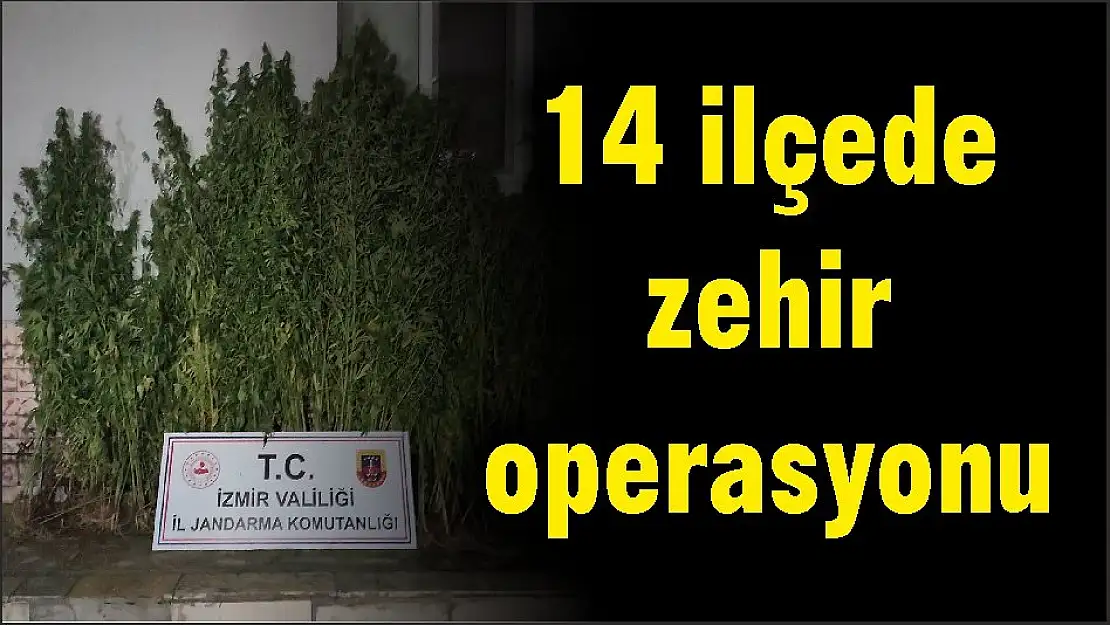 14 ilçede zehir operasyonu