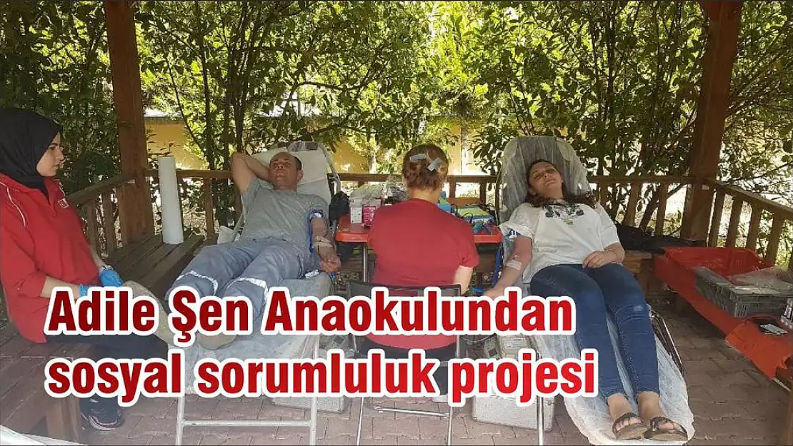 Adile Şen Anaokulundan sosyal sorumluluk projesi