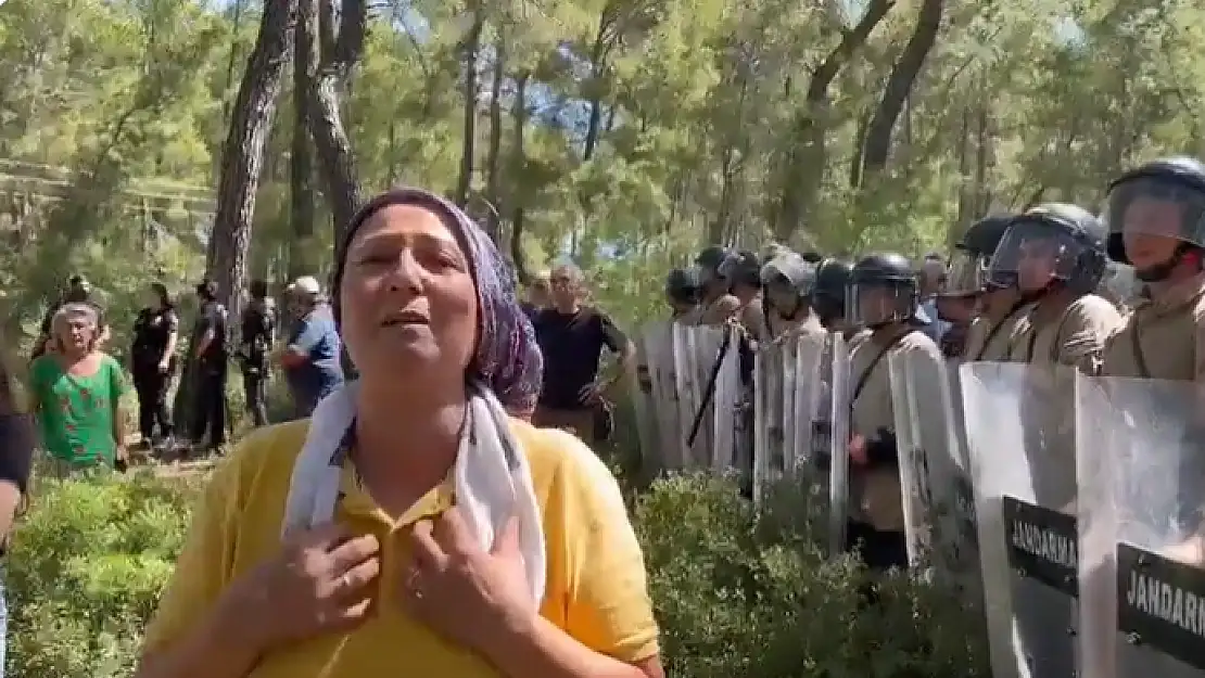 Akbelen direnişçisi kadın: “gaz mı sıkıyorsunuz, ne yapıyorsanız yapın”