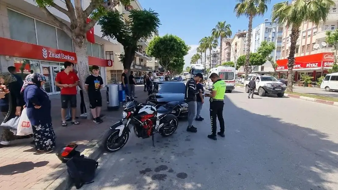 Antalya’da fren yapan sürücünün çabası yeterli olmadı