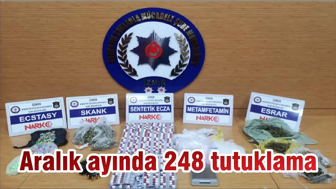 Aralık ayında 248 tutuklama
