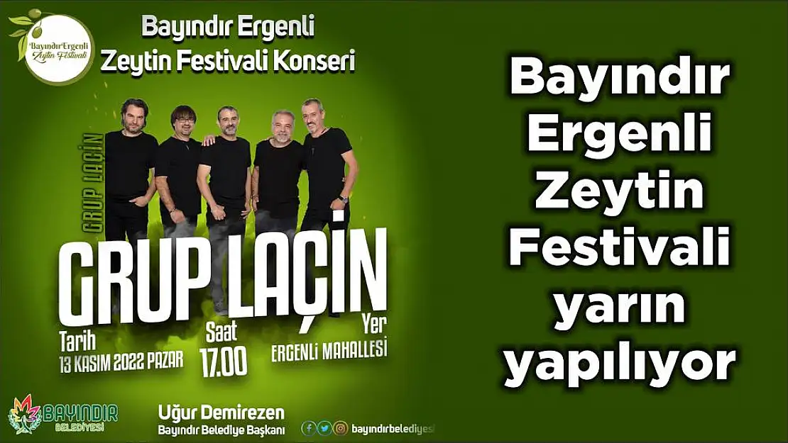 Bayındır Ergenli Zeytin Festivali yarın yapılıyor