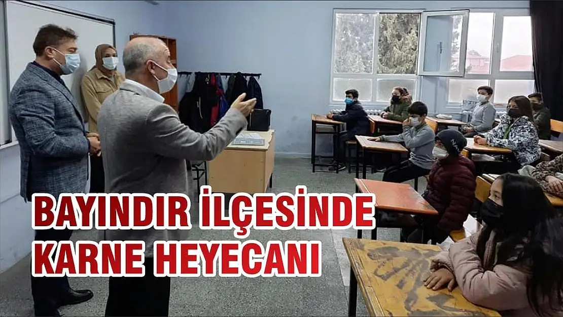 BAYINDIR İLÇESİNDE KARNE HEYECANI