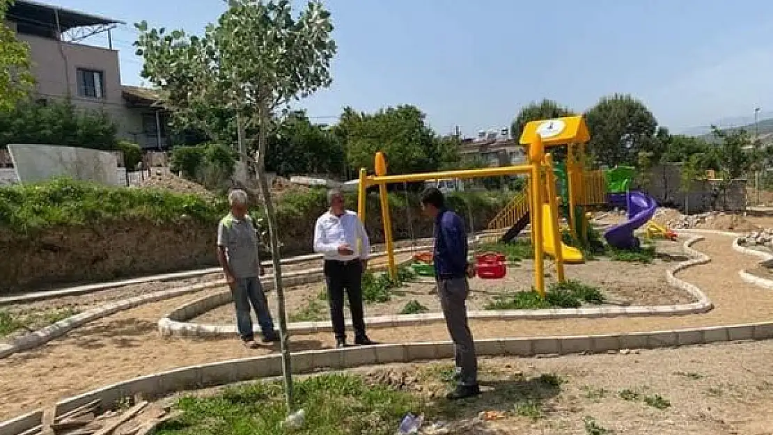 Beydağ Belediyesi Fen İşleri Müdürlüğü Tarafından Park Yapım Çalışmaları Devam Ediyor