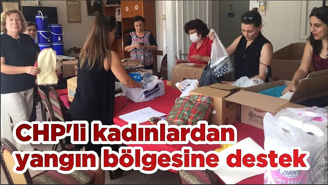 CHP'li kadınlardan yangın bölgesine destek