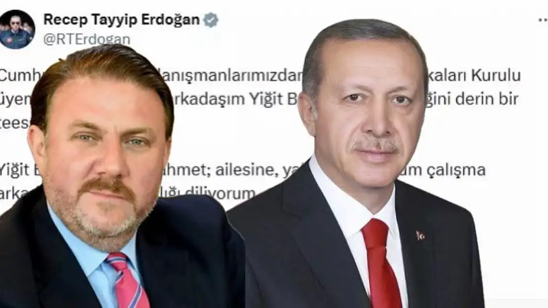 Cumhurbaşkanı Erdoğan'dan Yiğit Bulut İçin Taziye Mesajı
