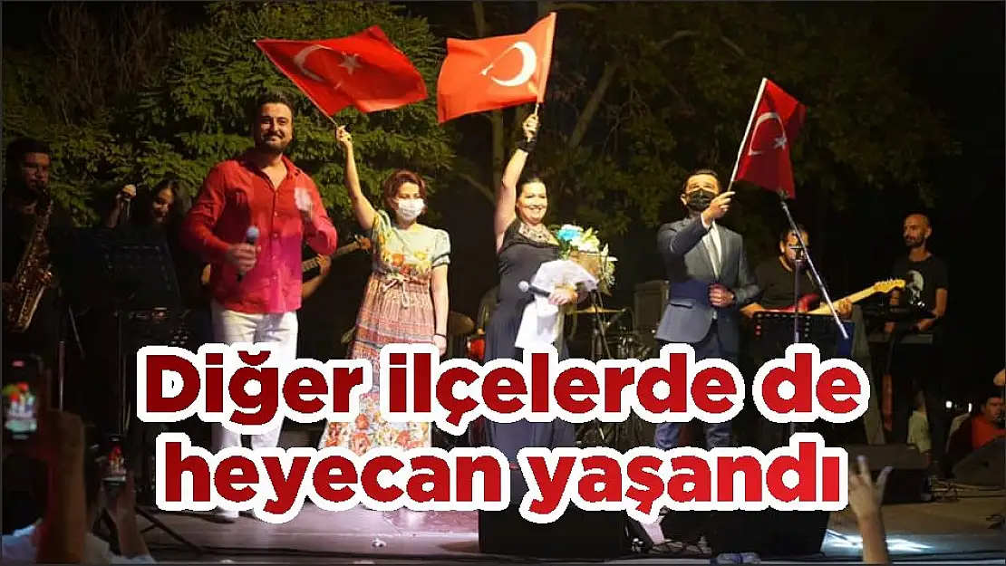 Diğer ilçelerde de heyecan yaşandı