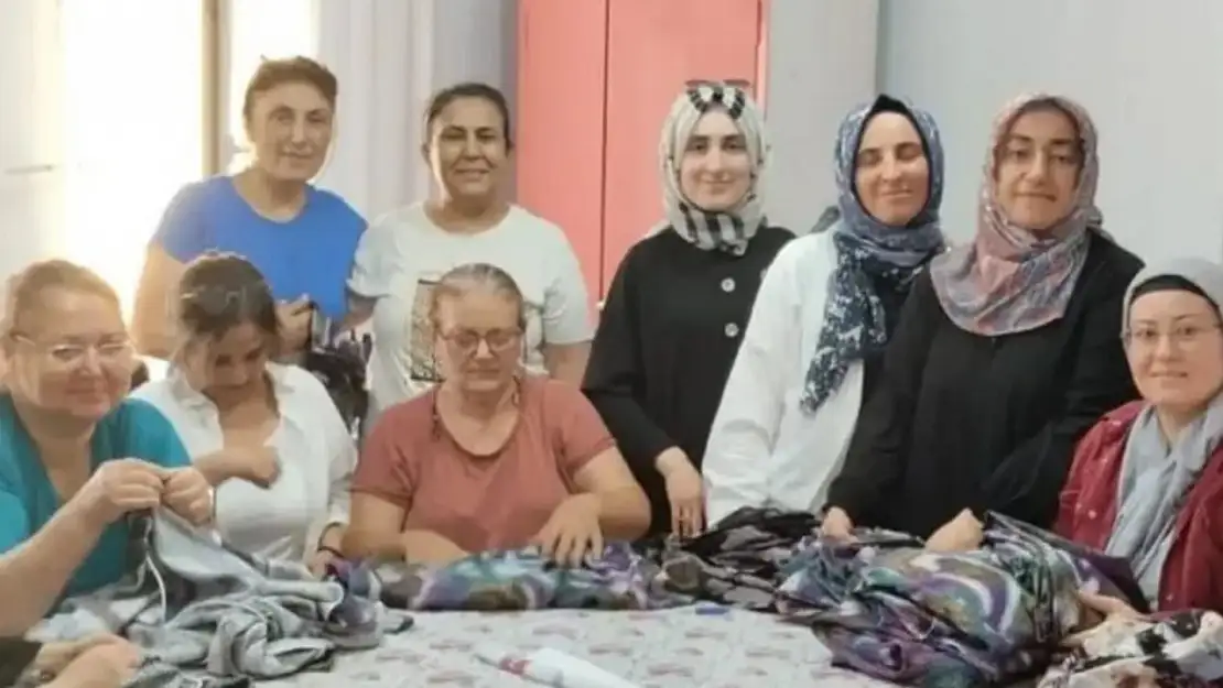 Dikiş Kursu Öğrencilerinden Yangın Mağdurlarına El Emeği Destek