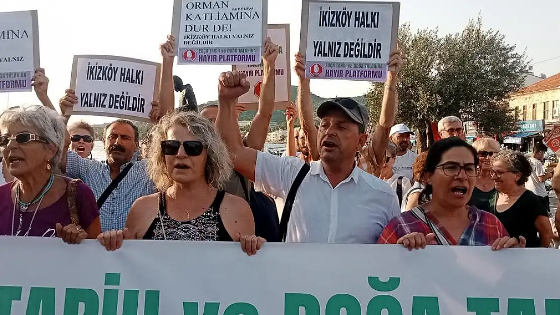 Foça’dan İkizköy halkına destek: Rantınız batsın