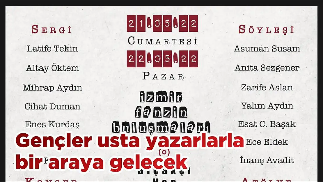 Gençler usta yazarlarla bir araya gelecek