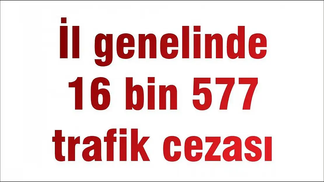 İl genelinde 16 bin 577 trafik cezası