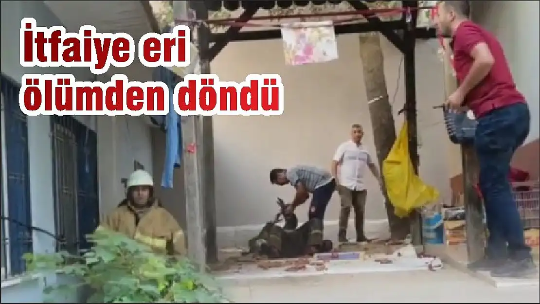 İtfaiye eri ölümden döndü