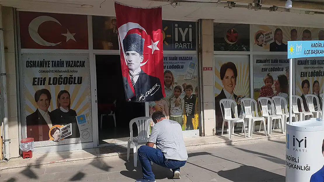 İYİ Parti’nin seçim bürosu önünde boş kovan bulundu