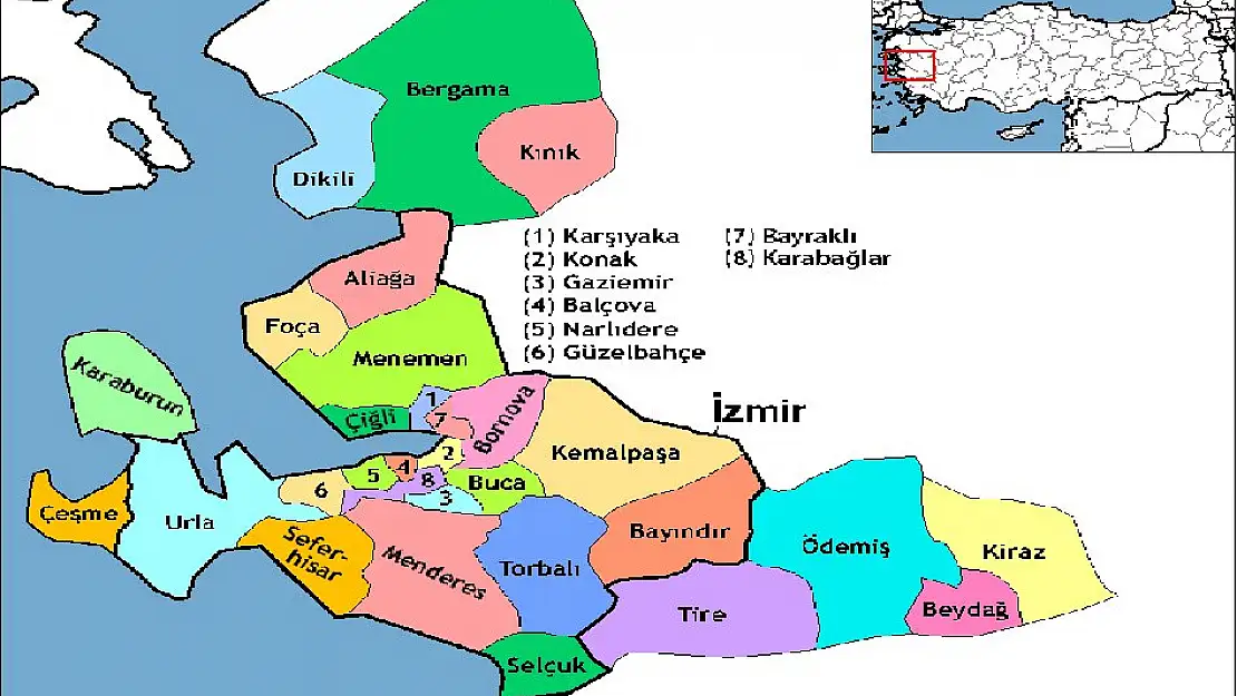 İZMİR 1. VE 2. BÖLGE HANGİ İLÇELERDEN OLUŞUYOR?