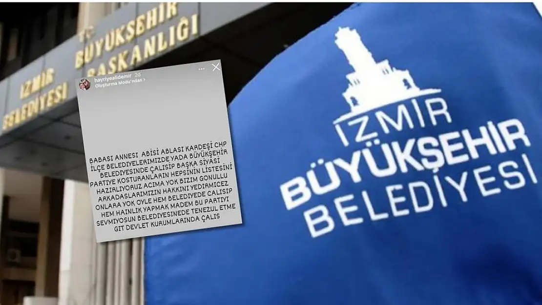 İzmir Büyükşehir Belediyesi çalışanının skandal paylaşımına AK Parti'den tepki