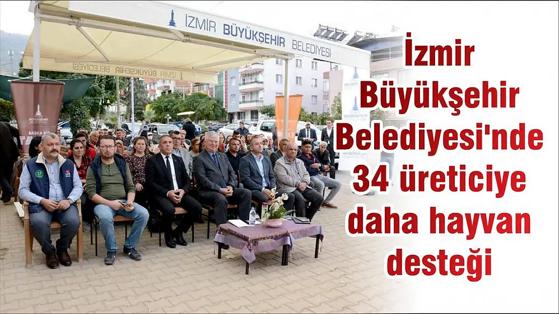 İzmir Büyükşehir Belediyesi'nde 34 üreticiye daha hayvan desteği