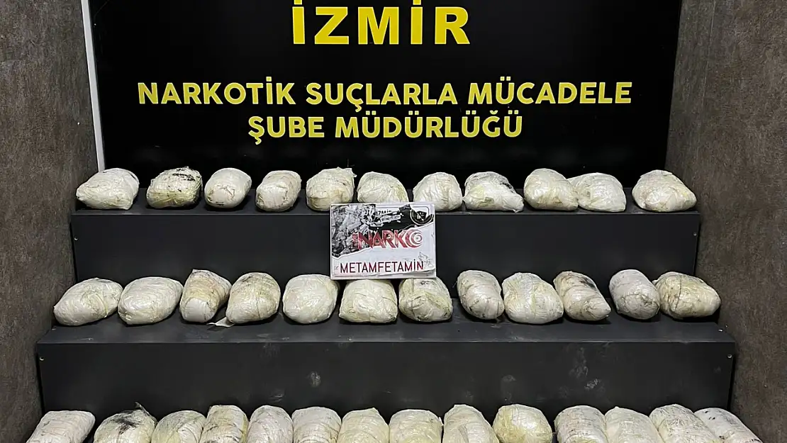 İzmir'de Tırın Lastiğinde 50 Kilo Metamfetamin Ele Geçirildi