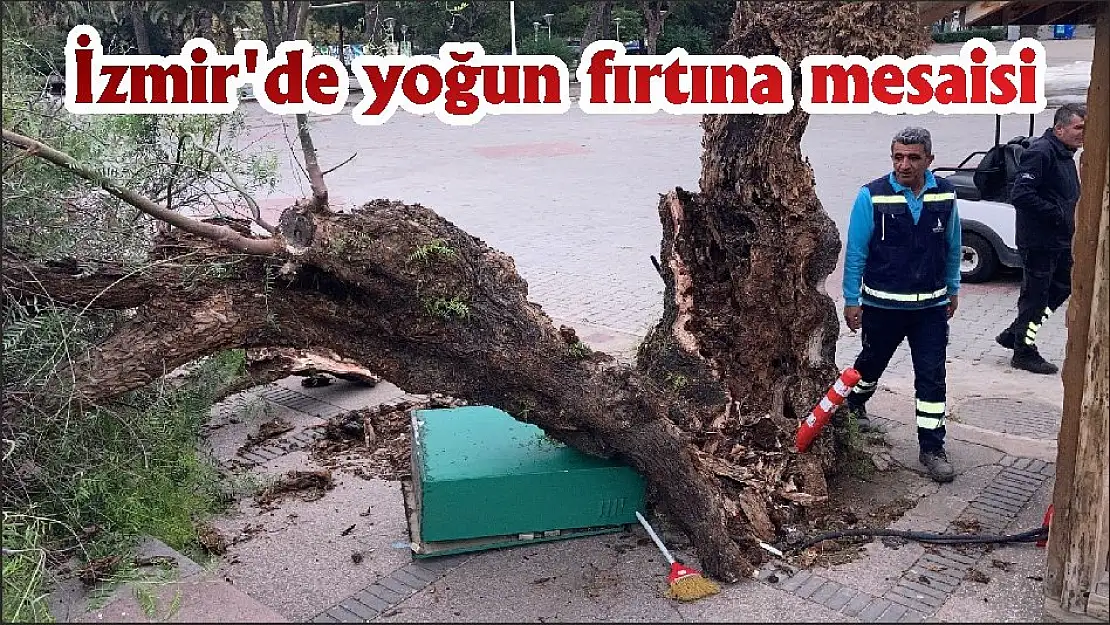 İzmir'de yoğun fırtına mesaisi