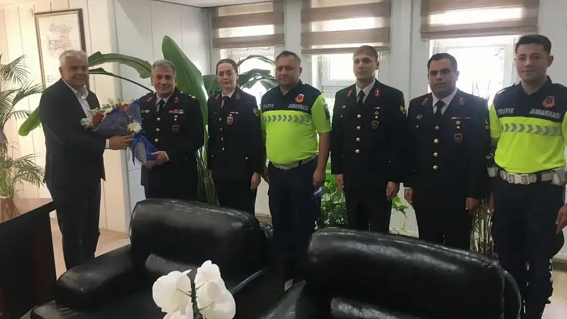 Jandarma Teşkilatının 186. Kuruluş Yıl Dönümünde Kaymakam Aksoy'a Ziyaret