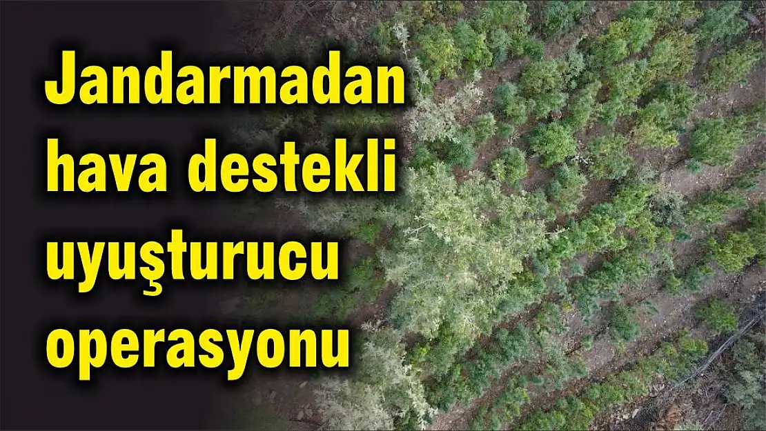 Jandarmadan hava destekli uyuşturucu operasyonu