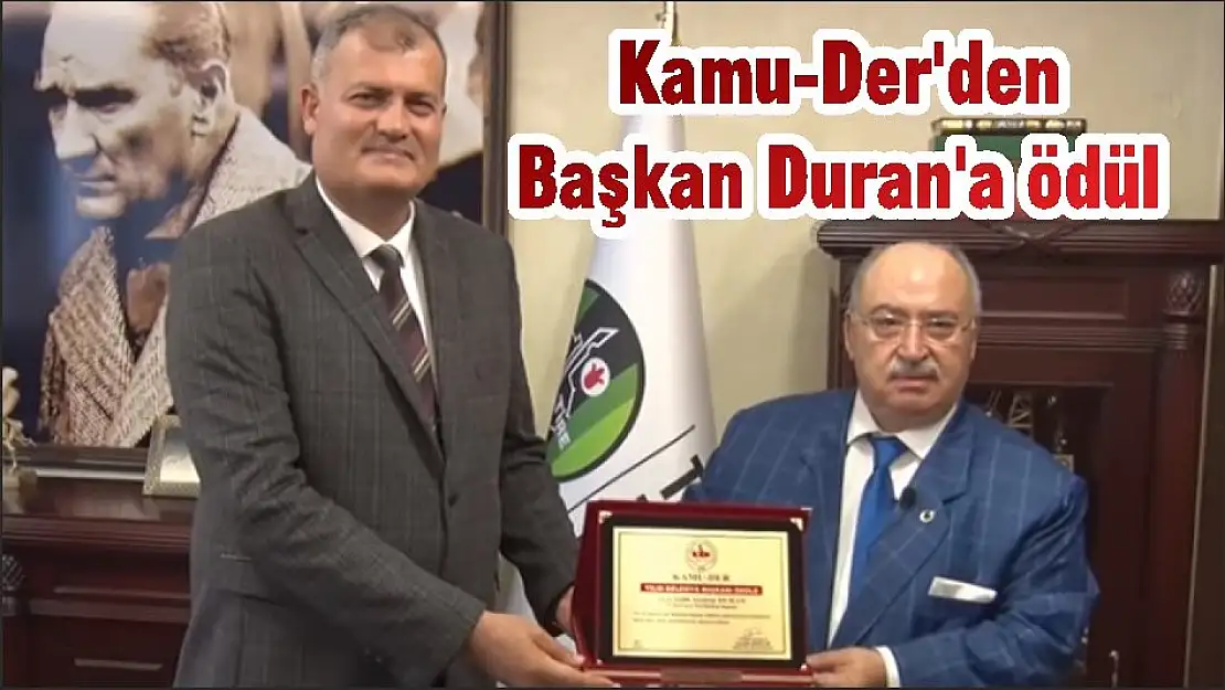 Kamu-Der'den Başkan Duran'a ödül