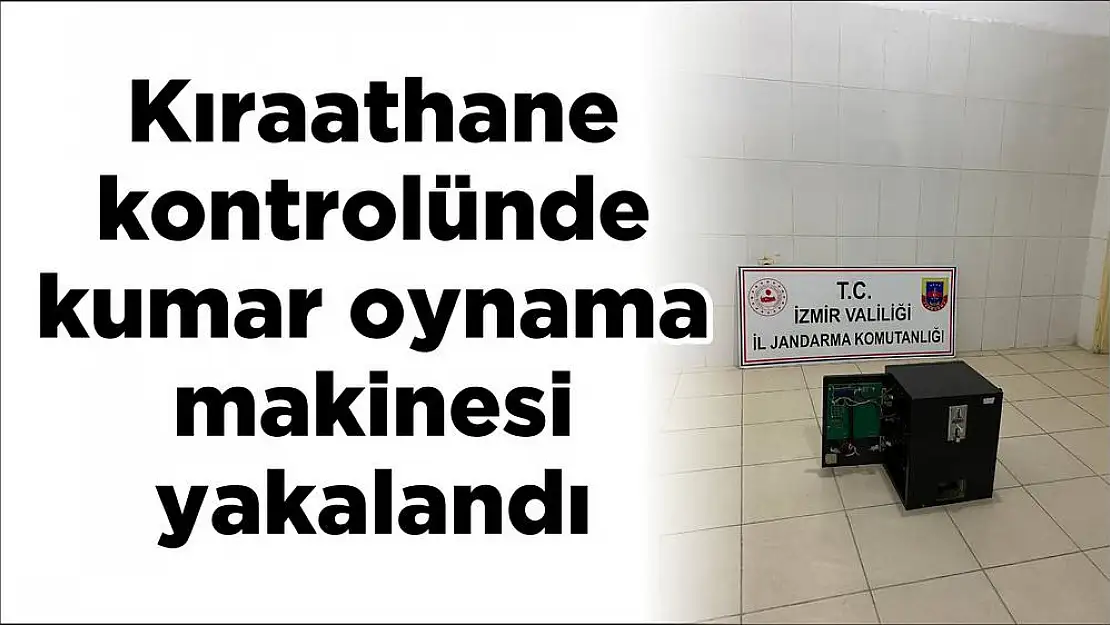Kıraathane kontrolünde kumar oynama makinesi yakalandı