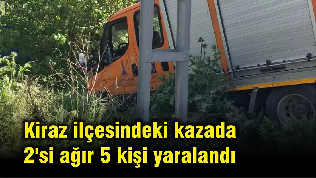 Kiraz ilçesindeki kazada 2 ağır 5 kişi yaralandı