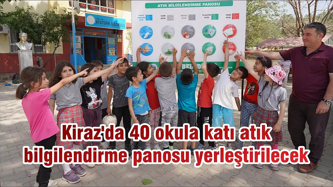 Kiraz’da 40 okula katı atık bilgilendirme panosu yerleştirilecek