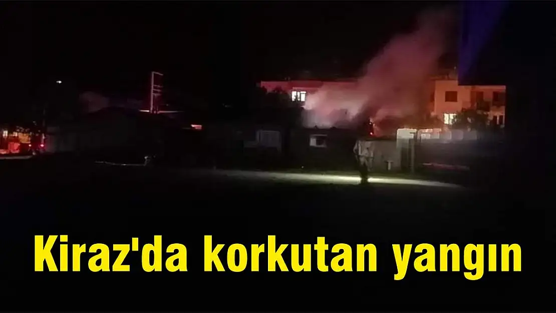 Kiraz'da korkutan yangın