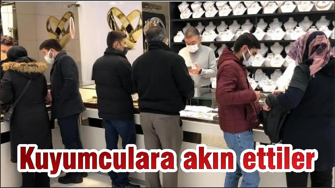 Kuyumculara akın ettiler