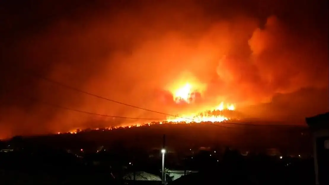 Manisa’da korkuta yangın