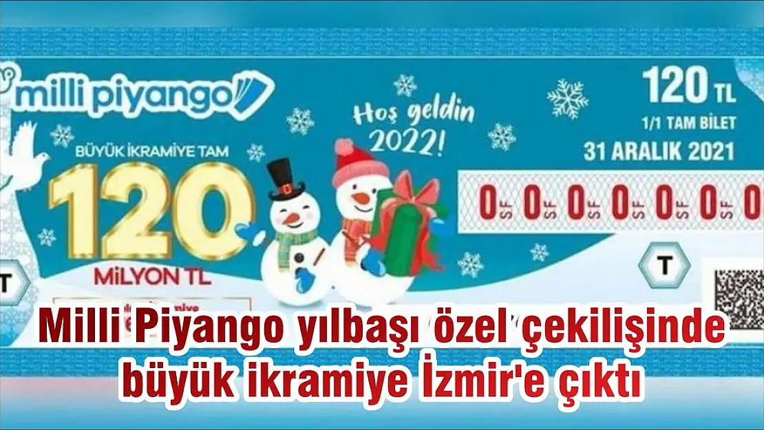 Milli Piyango yılbaşı özel çekilişinde büyük ikramiye İzmir’e çıktı