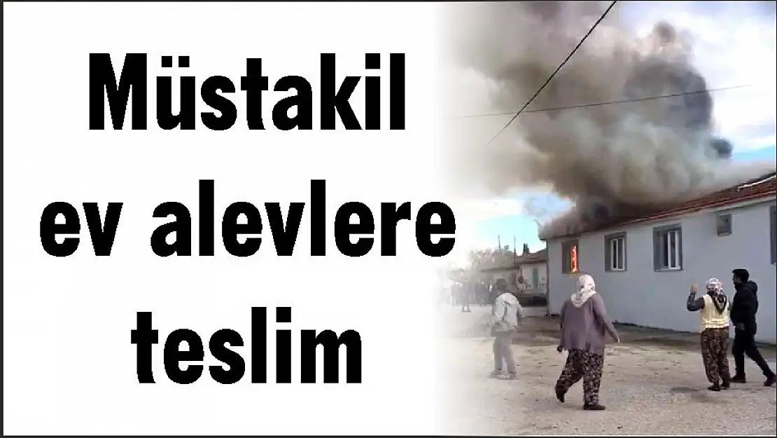 Müstakil ev alevlere teslim