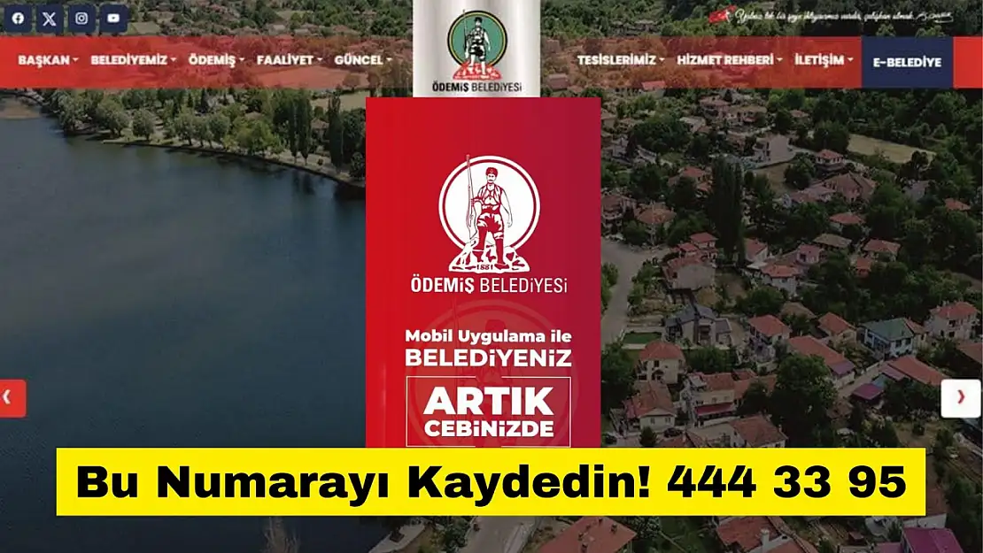 Ödemiş Belediyesi hizmetlerine tek bir numara ile ulaşabilirsiniz