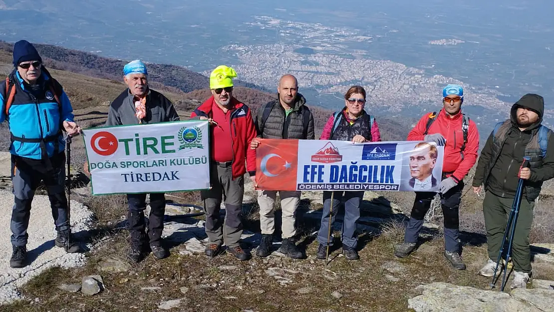 Ödemiş Belediyespor Dağcılık Kolu ve Efe Dağcılık Kulübü Güme Dağı'na Zirve Yürüyüşü Gerçekleştirdi