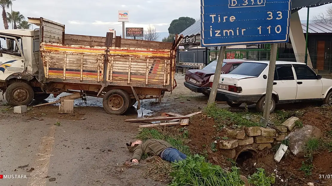 Ödemiş-İzmir Yolunda Kaza Bir Ağır Yaralı