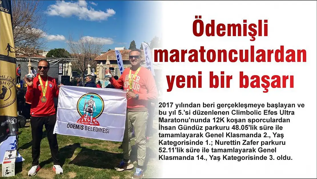 Ödemişli maratonculardan yeni bir başarı