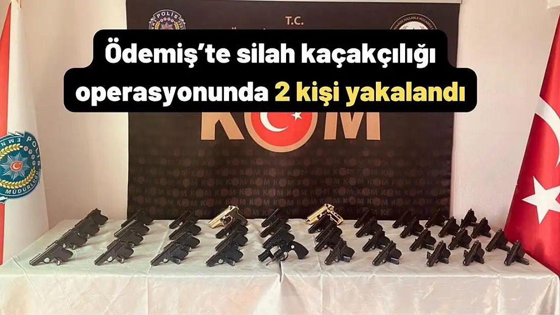 Ödemiş'te silah kaçakçılığı operasyonunda 2 kişi yakalandı