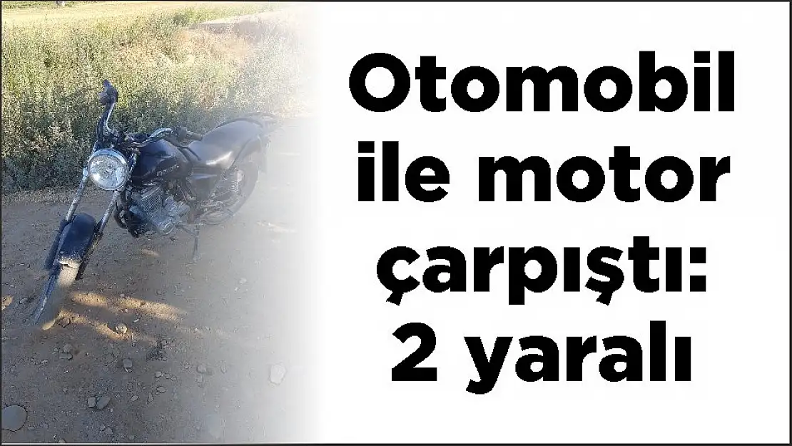 Otomobil ile motor çarpıştı: 2 yaralı