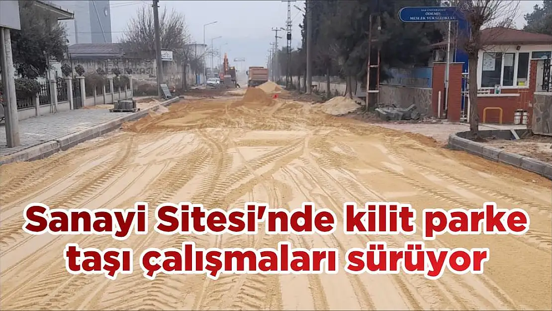 Sanayi Sitesi'nde kilit parke taşı çalışmaları sürüyor