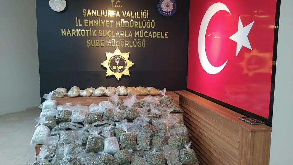 Şanlıurfa’da havadan ve karadan operasyon: Çok miktarda uyuşturucu ele geçirildi