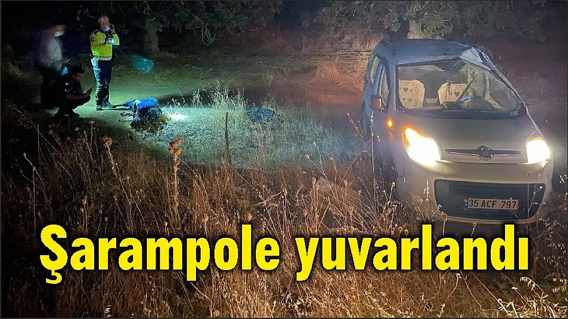 Şarampole yuvarlandı