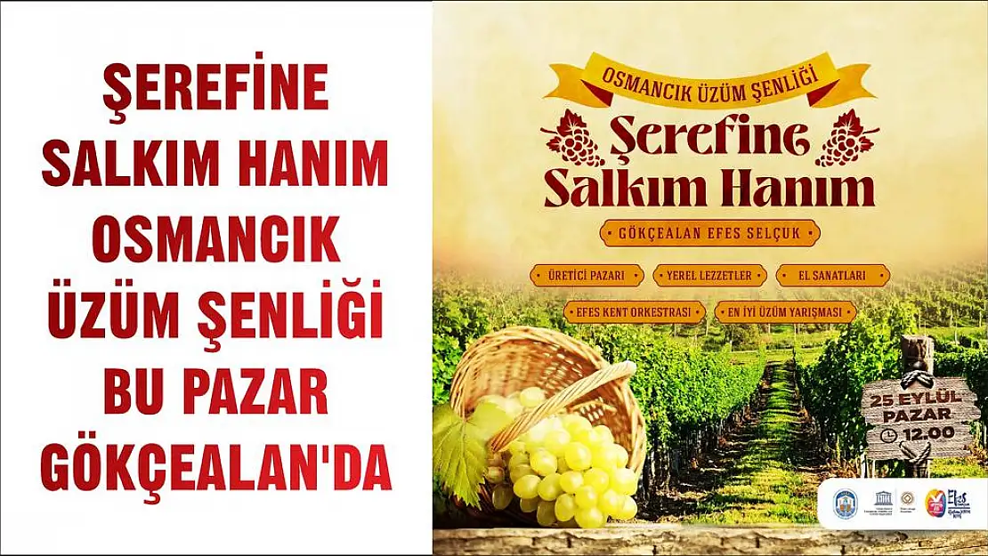 ŞEREFİNE SALKIM HANIM OSMANCIK ÜZÜM ŞENLİĞİ BU PAZAR GÖKÇEALAN'DA