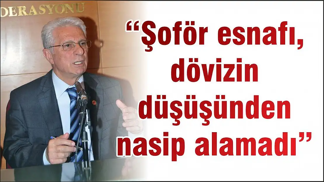 'Şoför esnafı, dövizin düşüşünden nasip alamadı'
