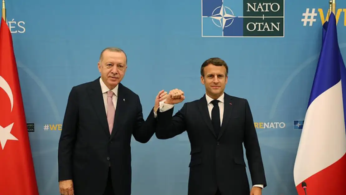 Son Dakika: NATO zirvesi öncesi Erdooğan ve Macron görüşmesi başladı